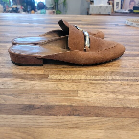 MICHAEL Michael Kors Nadia Brown Suede Slide/Slip On Shoes - Picture 7 of 13